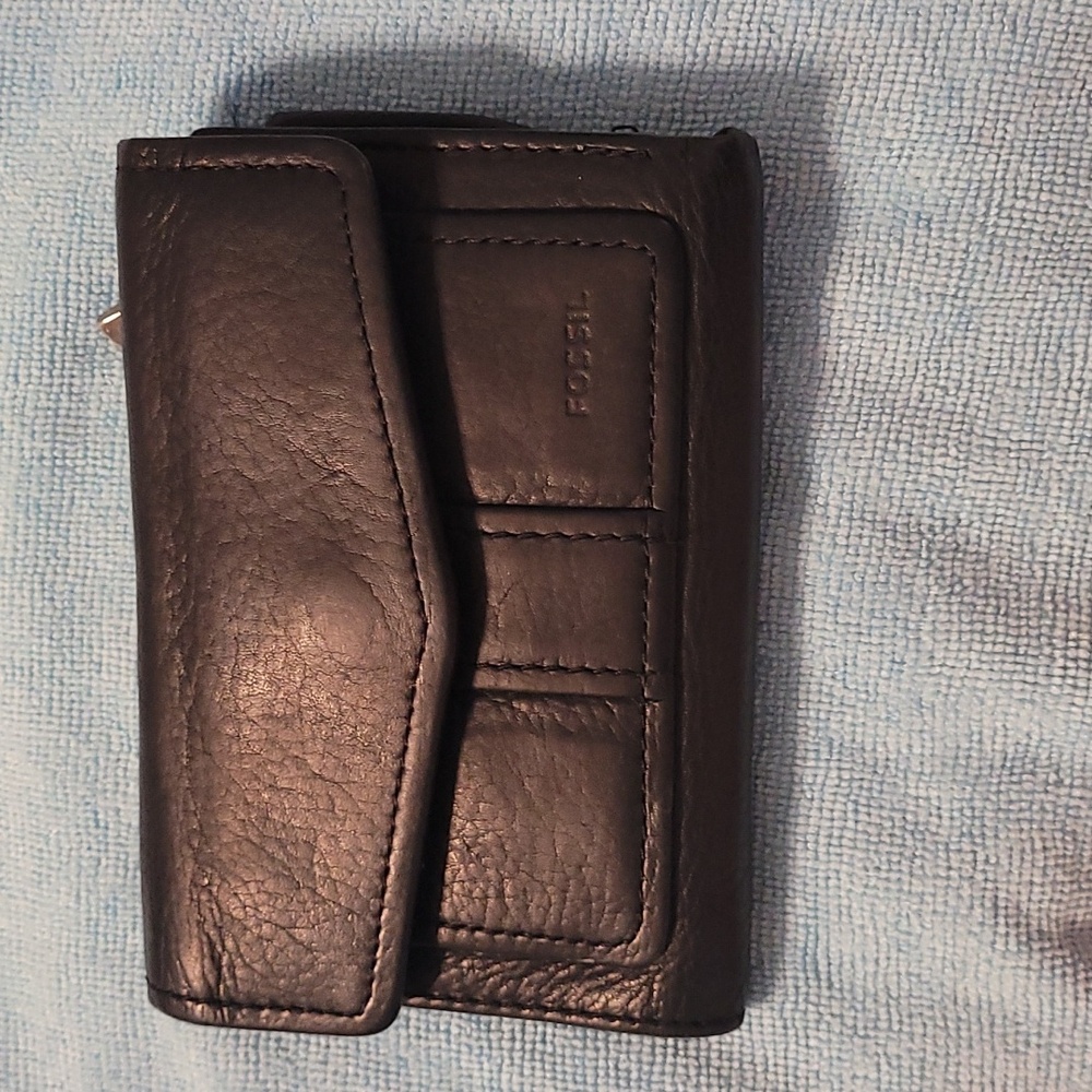 Fossil wallet, soft leather, black